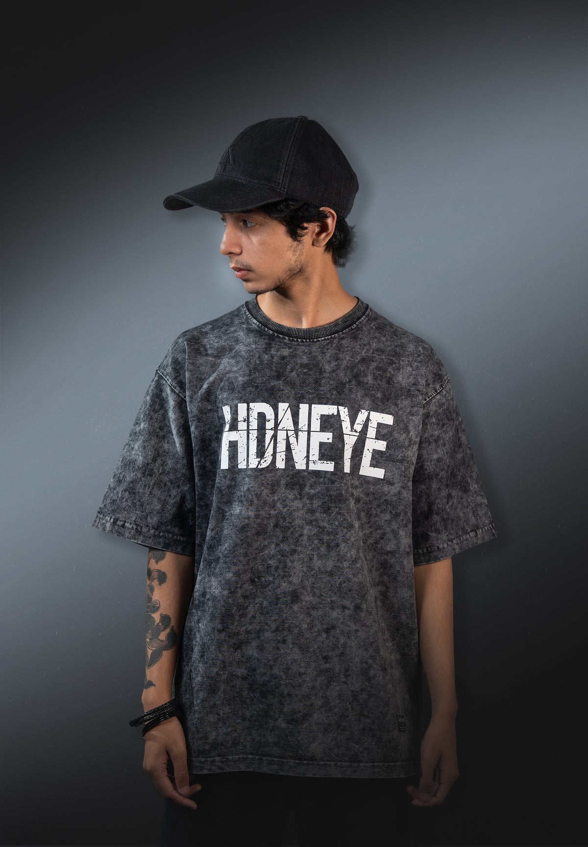 HDNEYE “New Story Everyday” Oversized Acid Wash T-Shirt –