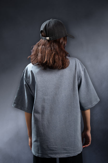 HDNEYE Ash Grey GRW Wash Oversized T-Shirt