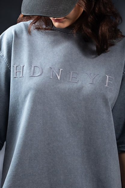 HDNEYE Ash Grey GRW Wash Oversized T-Shirt